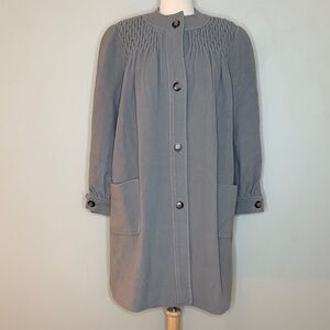 Bill Blass Green-Blue Grey Vintage Coat